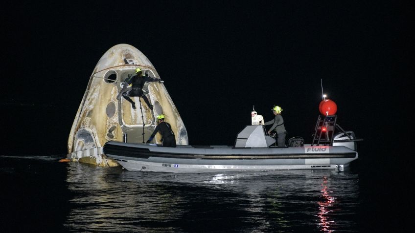 Crew Dragon vuelve a la Tierra tras 167 días en el espacio