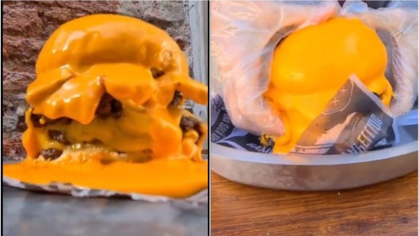 Hamburguesas bañadas en queso cheddar, la moda que desata polémica en TikTok