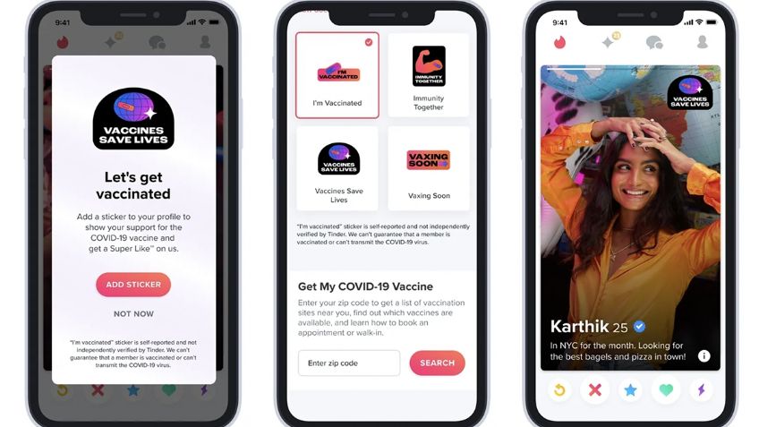 Apps de citas prometen más "ligues" si te vacunas, en Estados Unidos