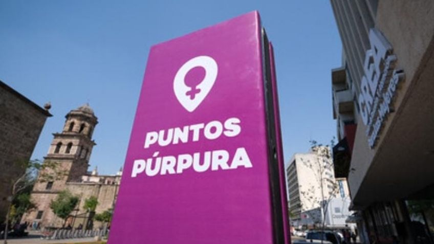 Jalisco inaugura 13 Puntos Purpura para auxiliar a mujeres en trayectos seguros