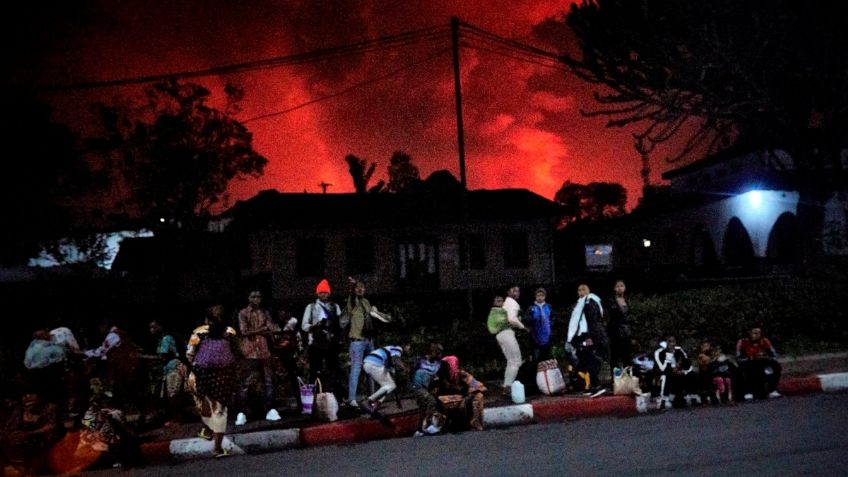 Habitantes del Congo huyen tras erupción del volcán Nyiragongo; la lava ha destrozado casas | VIDEO