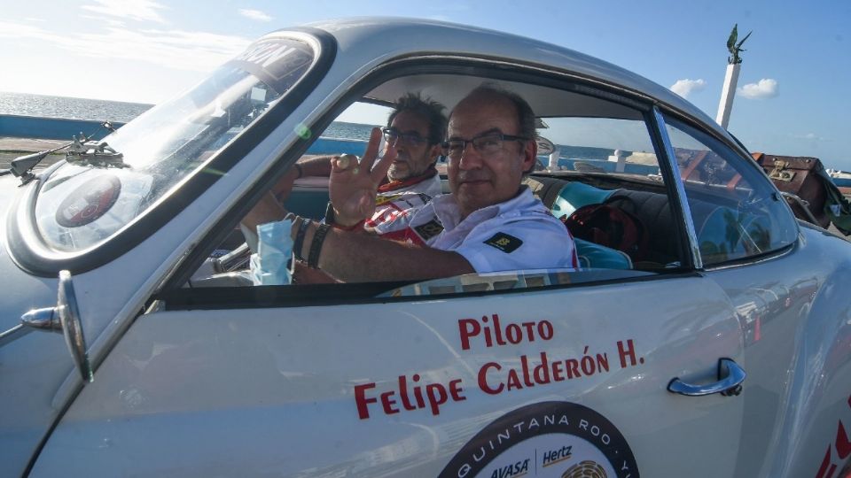 ¿Qué valor tiene el auto en el que Felipe Calderón corrió el Rally Maya? 
FOTO: Cuartoscuro