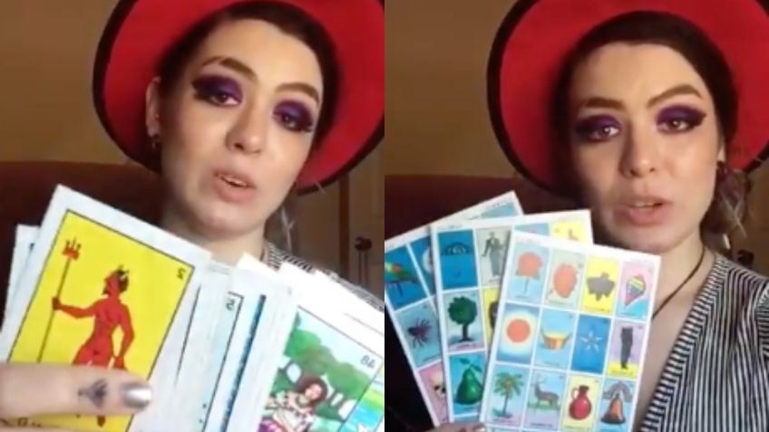 Tiktoker confunde cartas de la lotería mexicana con tarot | VIDEO