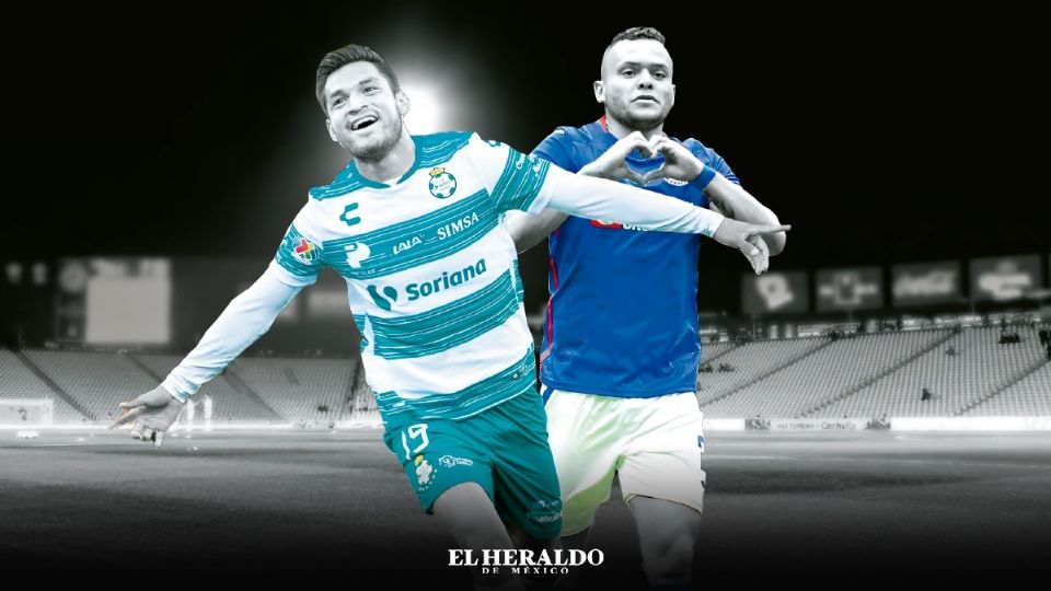 Santos y Cruz Azul se enfrentan para buscar la ventaja en la ida de la gran final del Guard1anes 2021. Foto: Especial
