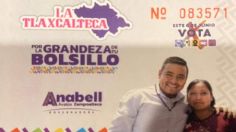 Allegados de Anabell Ávalos reparten tarjetas “La Tlaxcalteca”