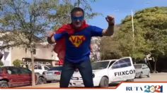 Votaman, el candidato que hace campaña disfrazado de superhéroe: VIDEOS