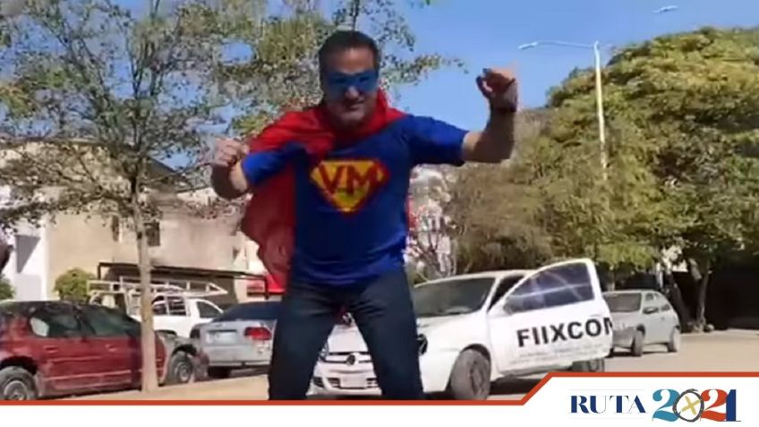 Votaman, el candidato que hace campaña disfrazado de superhéroe: VIDEOS