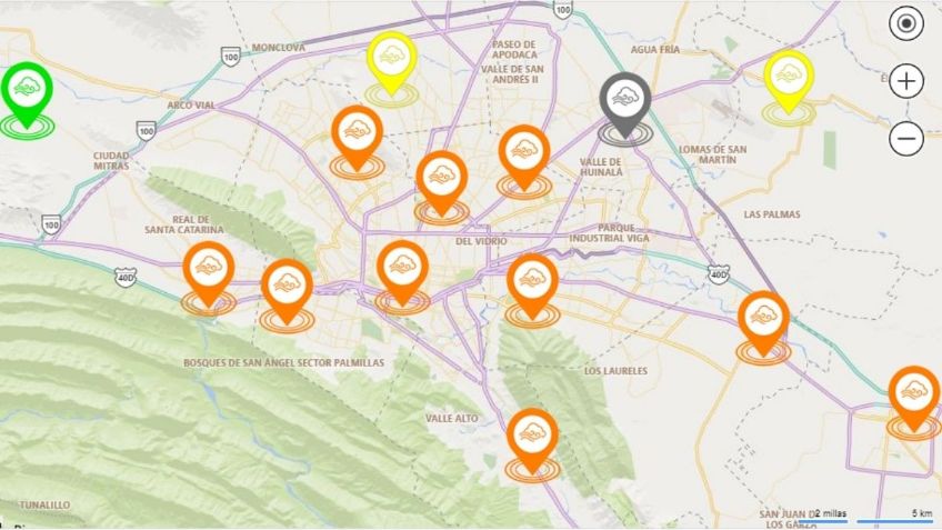 Continúa mala calidad del aire en Zona Metropolitana Monterrey este 3 de mayo