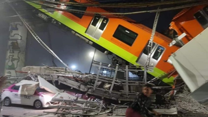 Momento exacto del accidente en Metro CDMX: así fue el derrumbe en estación Olivos | VIDEO