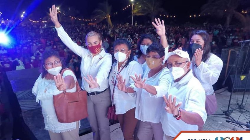 A pesar de estar prohibido, candidatas de Yucatán cierran campañas con conciertos masivos