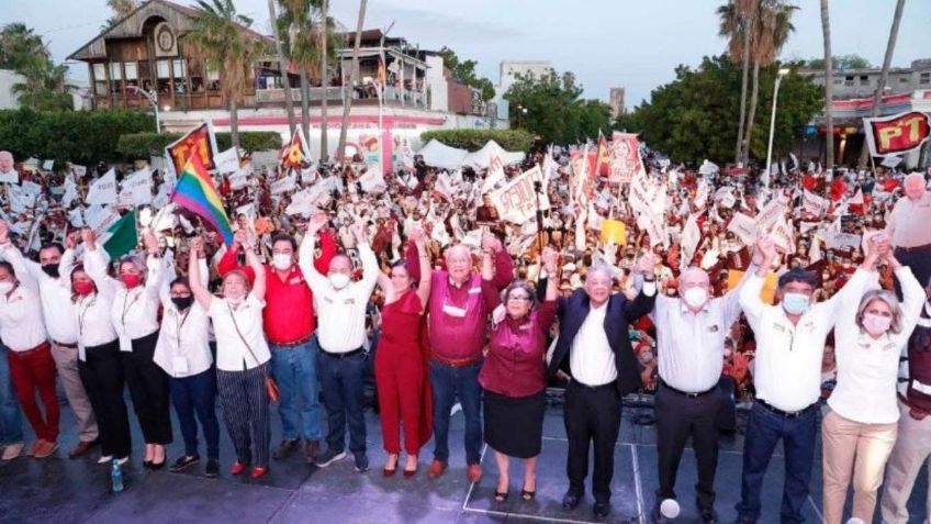 Se unen candidatos del PT en el cierre de campaña de Víctor Castro Cosío