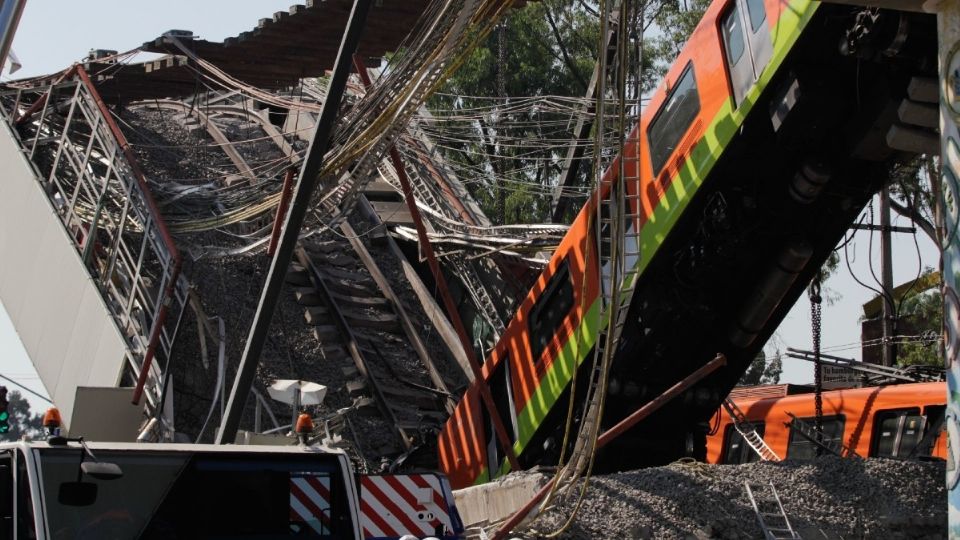 El derrumbe en la Línea 12 del Metro ocurrido el 3 de mayo, el cual dejó un total de 26 muertos. Foto: Archivo