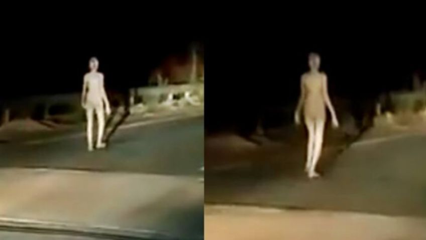 ¡Los marcianos llegaron ya! Captan a extraterrestre en medio de carretera: VIDEO