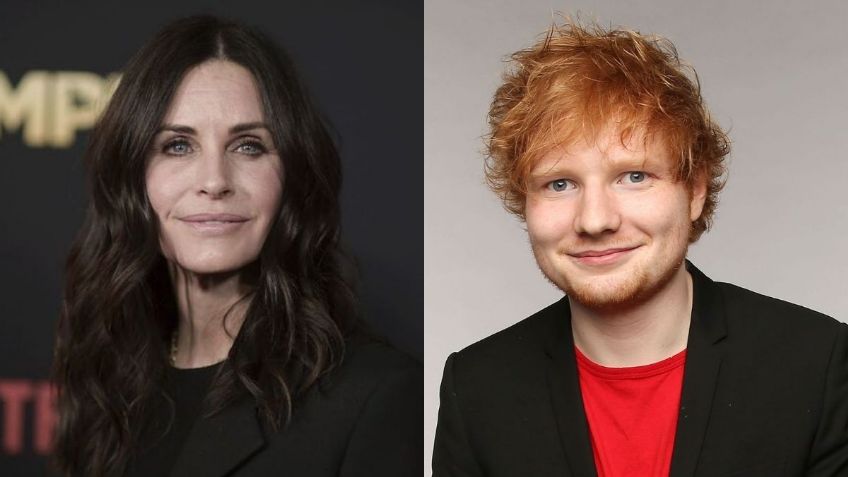 Courteney Cox y Ed Sheeran recrean famoso baile de ‘Friends’