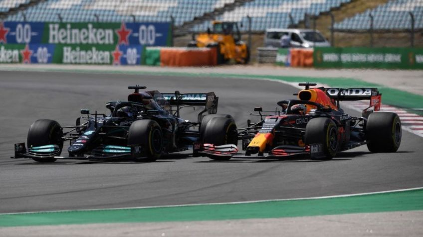 Hamilton pidió banderas azules sin saber que Checo Pérez era líder del GP de Portugal: VIDEO