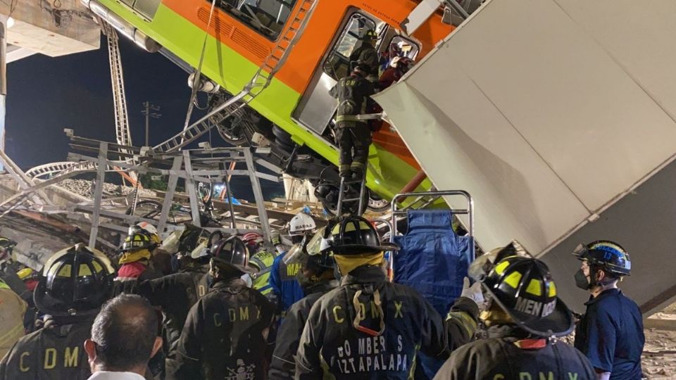 Imagen del accidente en el Metro. Foto; Twitter