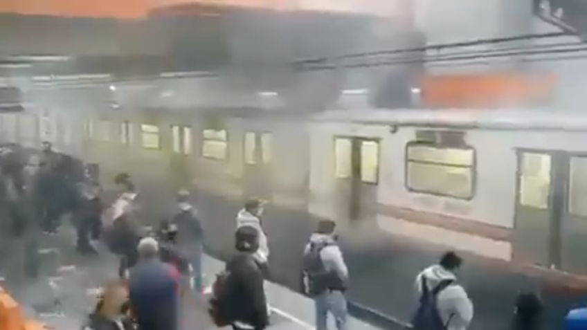 Reportan presencia de humo en tren de estación Pantitlán | VIDEO