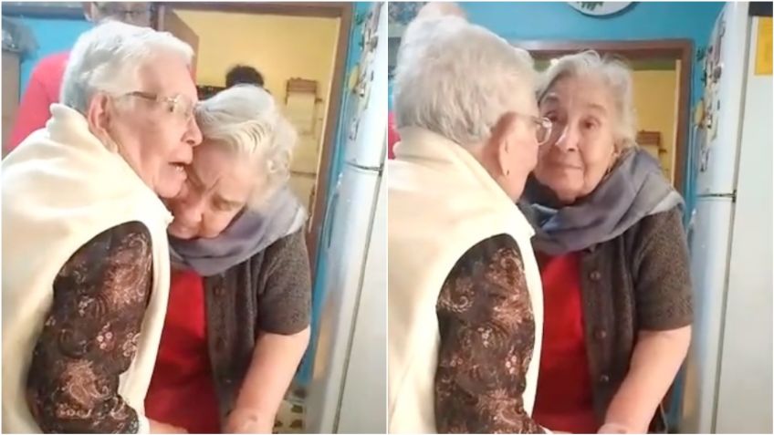 VIDEO VIRAL: Hermanas de 90 años se reencuentran y su reacción llena de ternura las redes