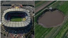 Estadio Azteca podría caber en el Socavón de Puebla; así de grande es