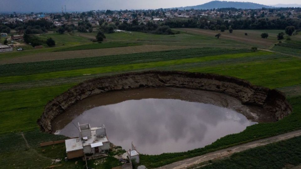 Imagen del socavón de Puebla. Foto: Cuartoscuro