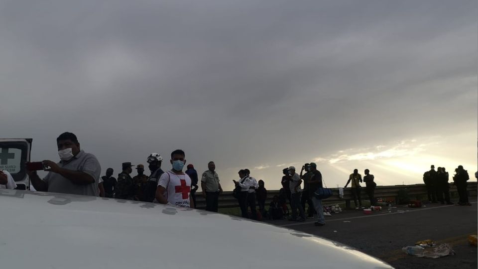 El accidente se reportó a las 18:10 horas de este jueves en el kilómetro 77 de la carretera Tampico-Mante Foto: Especial