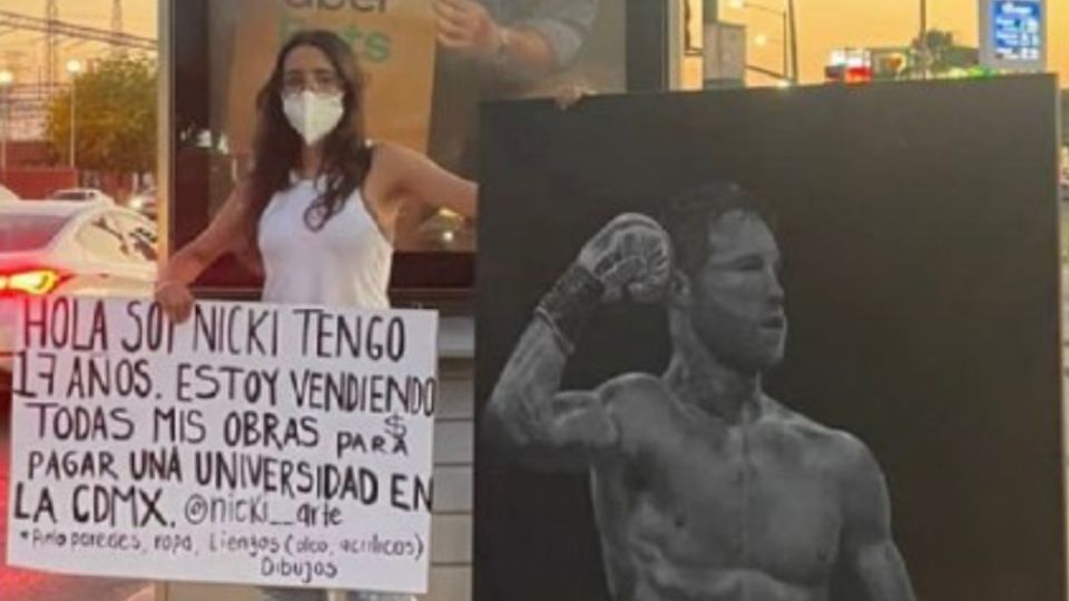 La joven destacó que su sueño es entrar a la universidad de artes plásticas en la Ciudad de México. FOTO: Twitter