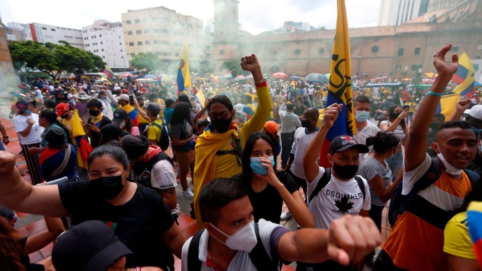 MOVILIZACIÓN. Se reportaron marchas en al menos 23 departamentos del país. Foto: EFE
