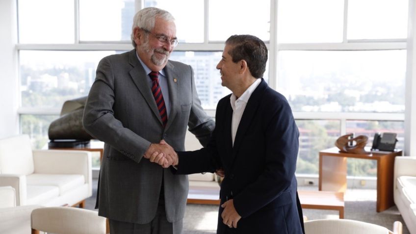 Giovanni Gutierrez, alcalde electo de Coyoacán, se reúne con rector de la UNAM