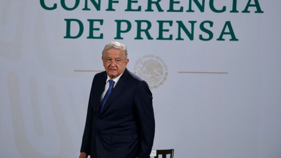 El presidente López Obrador en la Conferencia Mañanera de Palacio Nacional 
FOTO: Guillermo O´Gam