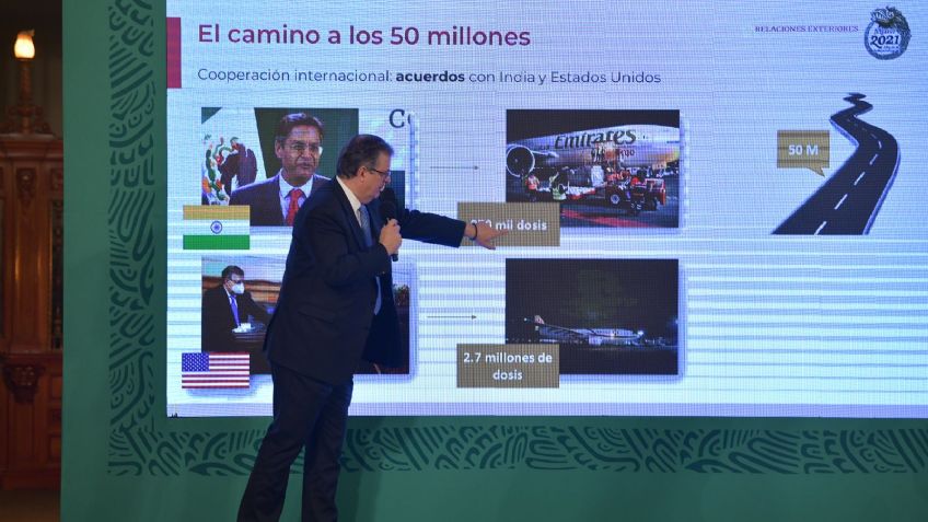 México acumula 50 millones de vacunas contra Covid-19: Ebrard