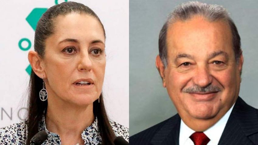 Carlos Slim y Claudia Sheinbaum no dan declaraciones sobre reunión en Palacio Nacional con AMLO