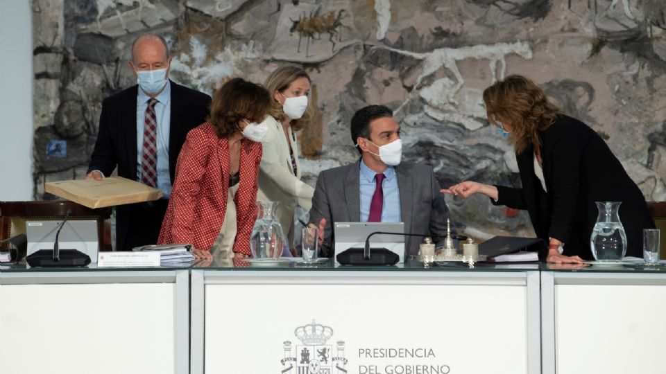 Pedro Sánchez celebró una reunión del consejo de ministros en el Palacio de la Moncloa.