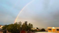 ¡A buscar la olla de oro! Arcoíris mañanero enamora a capitalinos tras formarse por lluvias: FOTOS