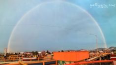 Imponente ARCOIRIS adorna la mañana en Ecatepec: FOTOS