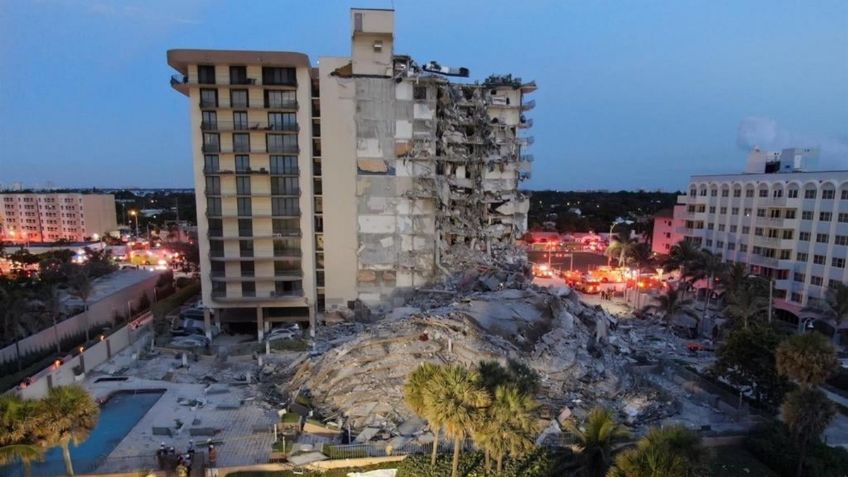 Buscan a 159 personas tras derrumbe de edificio en Miami; sube a 4 cifra de muertos