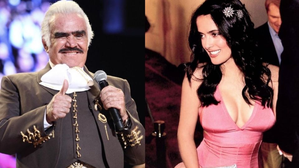 Vicente Fernández y Salma Hayek. Foto: ig