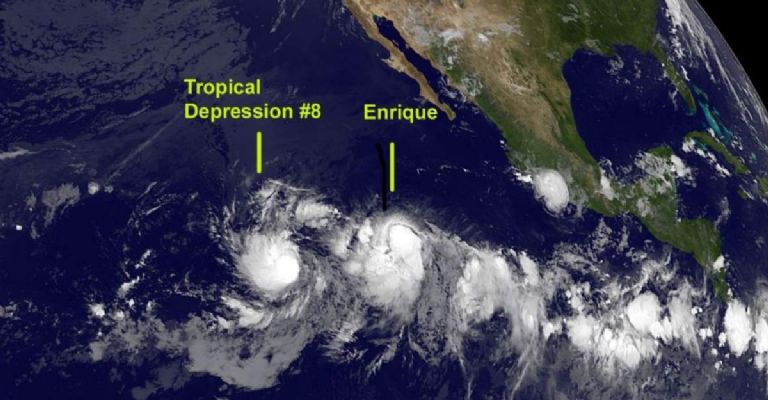 El Huracán Enrique pero del 2009. Foto: NASA