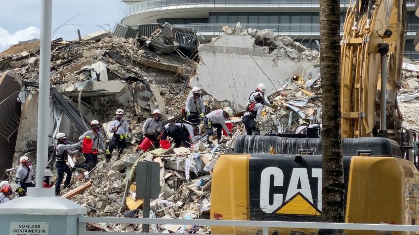 Mexicanos apoyan en labores de rescate en Miami