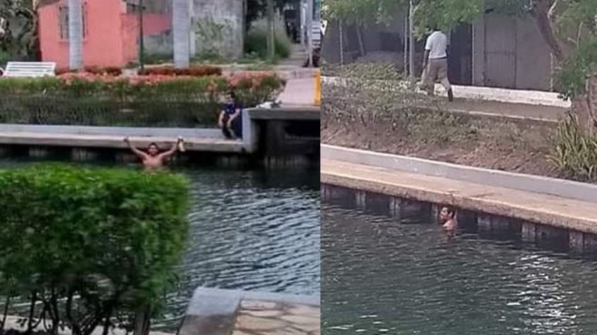 Dos hombres se meten a nadar en canal donde un cocodrilo mató a una mujer y son detenidos