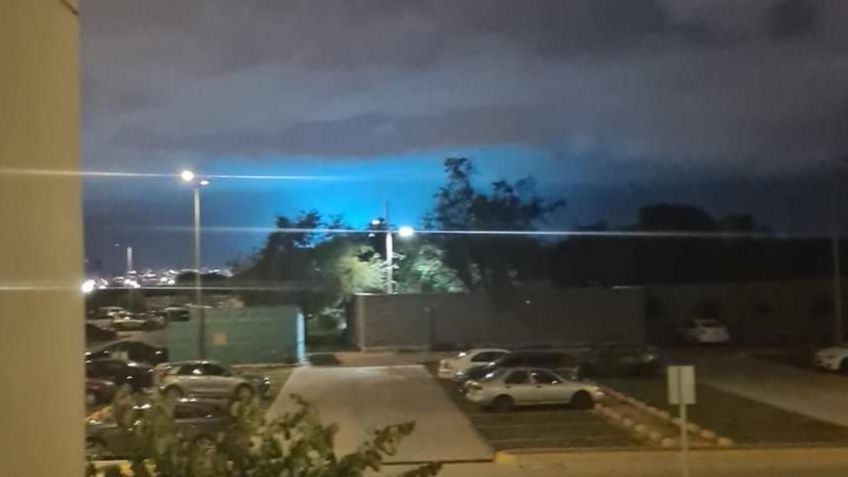 Cielo de Guanajuato se ilumina con extraña luz azul y causa alerta a internautas: FOTOS