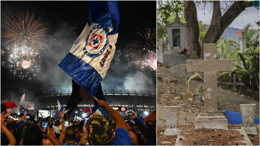 Fan del Cruz Azul recibe noticia de campeonato en la tumba y la imagen se vuelve viral