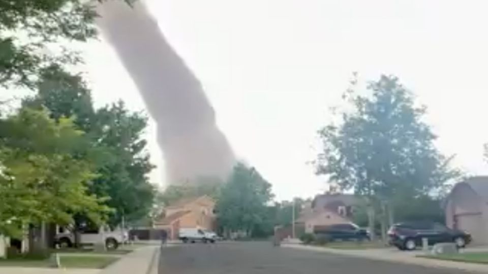 El tornado fue gravado por un habitante de Platteville. Foto: Especial