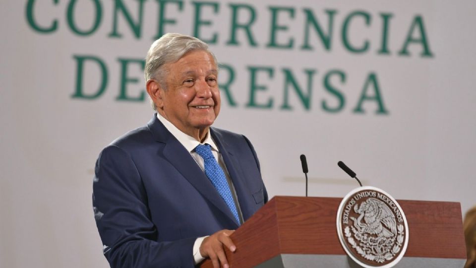 El presidente López Obrador durante la Conferencia Mañanera de Palacio Nacional 
FOTO: Daniel Ojeda