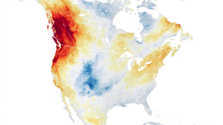 NASA muestra devastadoras imágenes de ola de calor en EU y Canadá, ¿es causa del cambio climático?