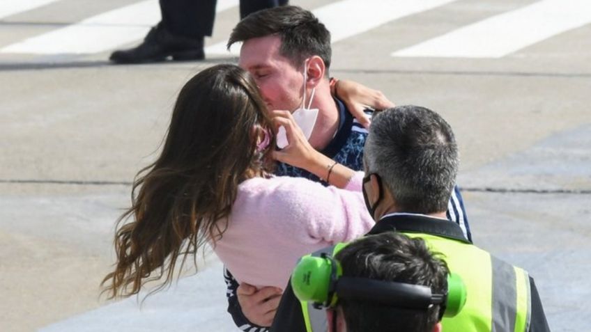 Lionel Messi se reencuentra con Antonella Roccuzzo después de ganar la Copa América 2021