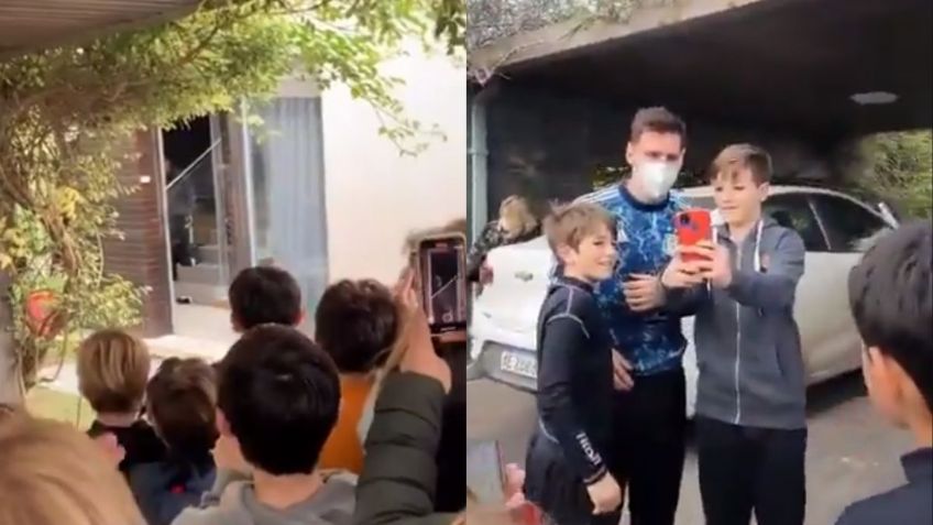 ¡Humildad! El enorme gesto de Messi con aficionados que fueron a ovacionarlo a casa de sus suegros | VIDEO