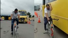 VIDEO VIRAL: Choferes de autobús experimentan lo que siente un ciclista cuando le pasa cerca un camión