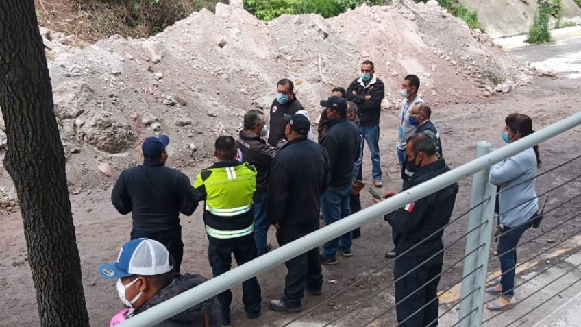 Evalúan deslave de tierra en Interlomas, Huixquilucan a consecuencia de las lluvia