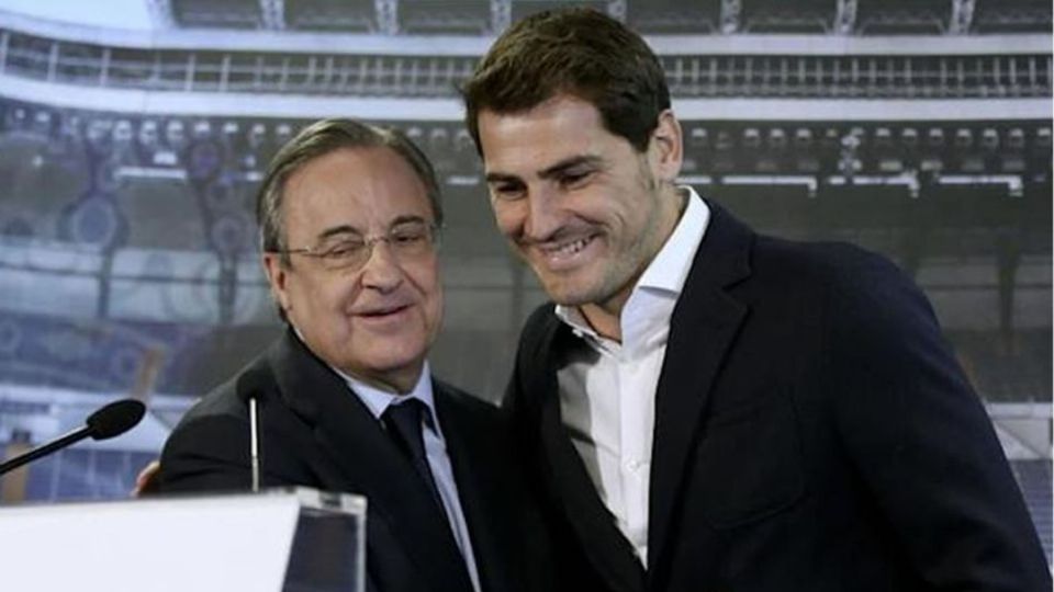 Florentino Pérez e Iker Casillas. Foto: EFE