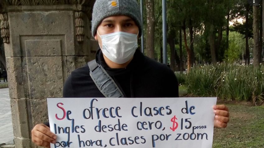 Maestro de inglés ofrece clases a 15 pesos tras quedarse sin trabajo por la pandemia